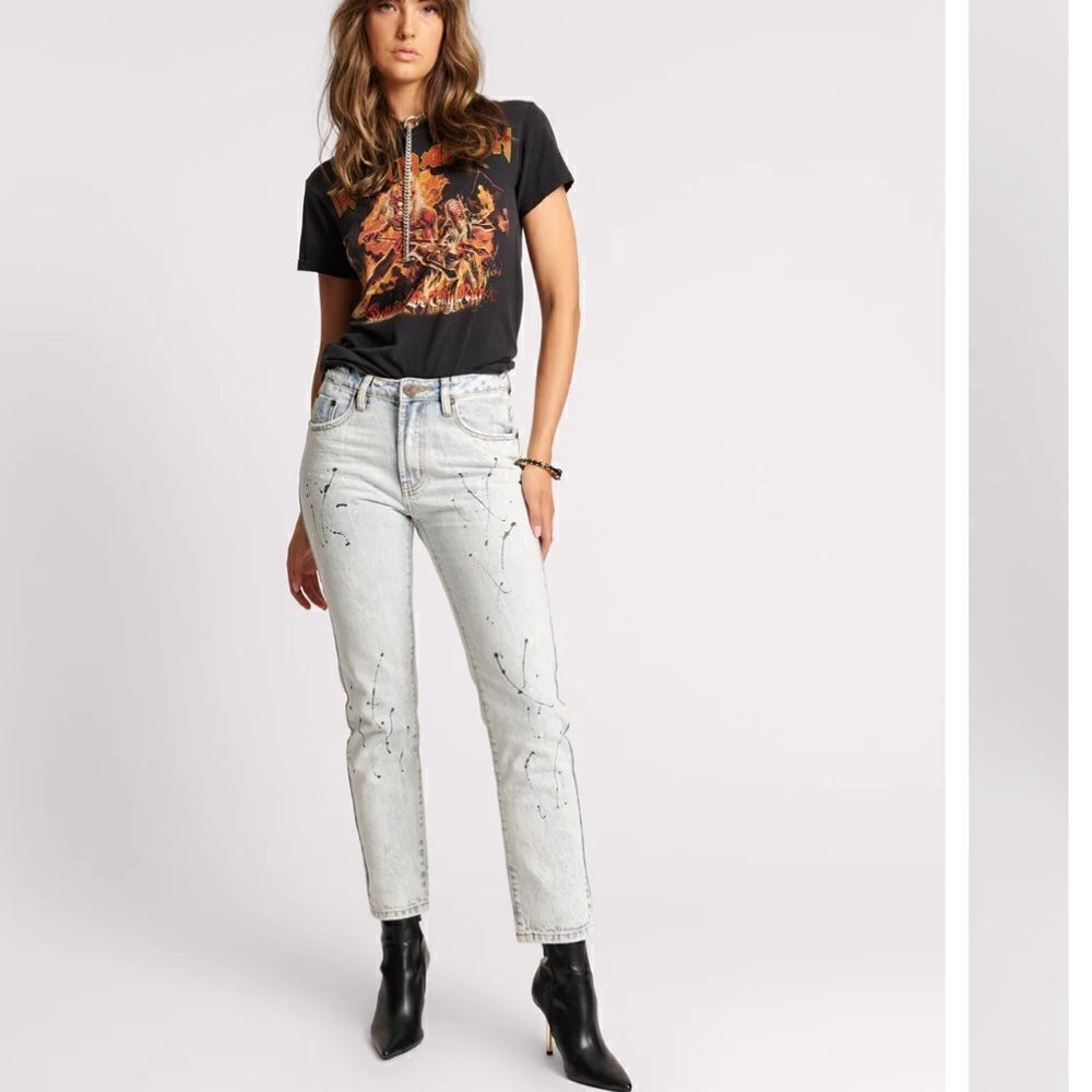 One x Teaspoon Awesome Baggies‎ High Waist Straight Jeans - Florence Painted 28
